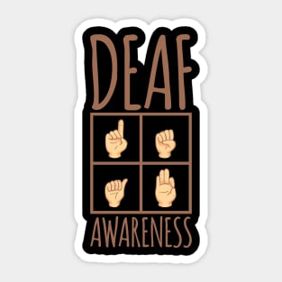 Deaf Sign Language Deaf Awareness - International Deaf Week Sticker